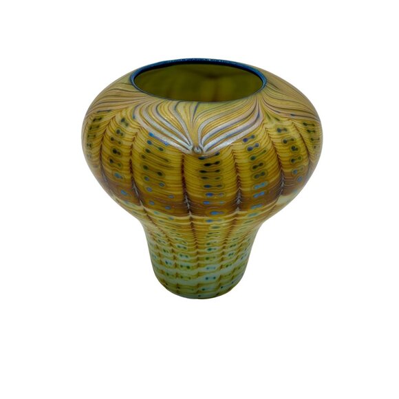 Orient & Flume Handcrafted Art Glass Vase - Picture 1 of 4